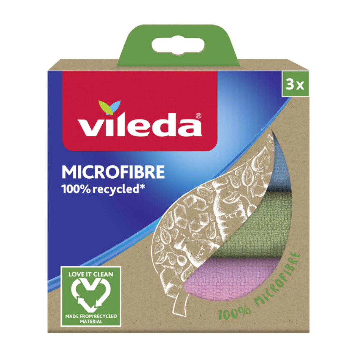 Vileda - Pack de 6 - Lavette MF recyclée x3