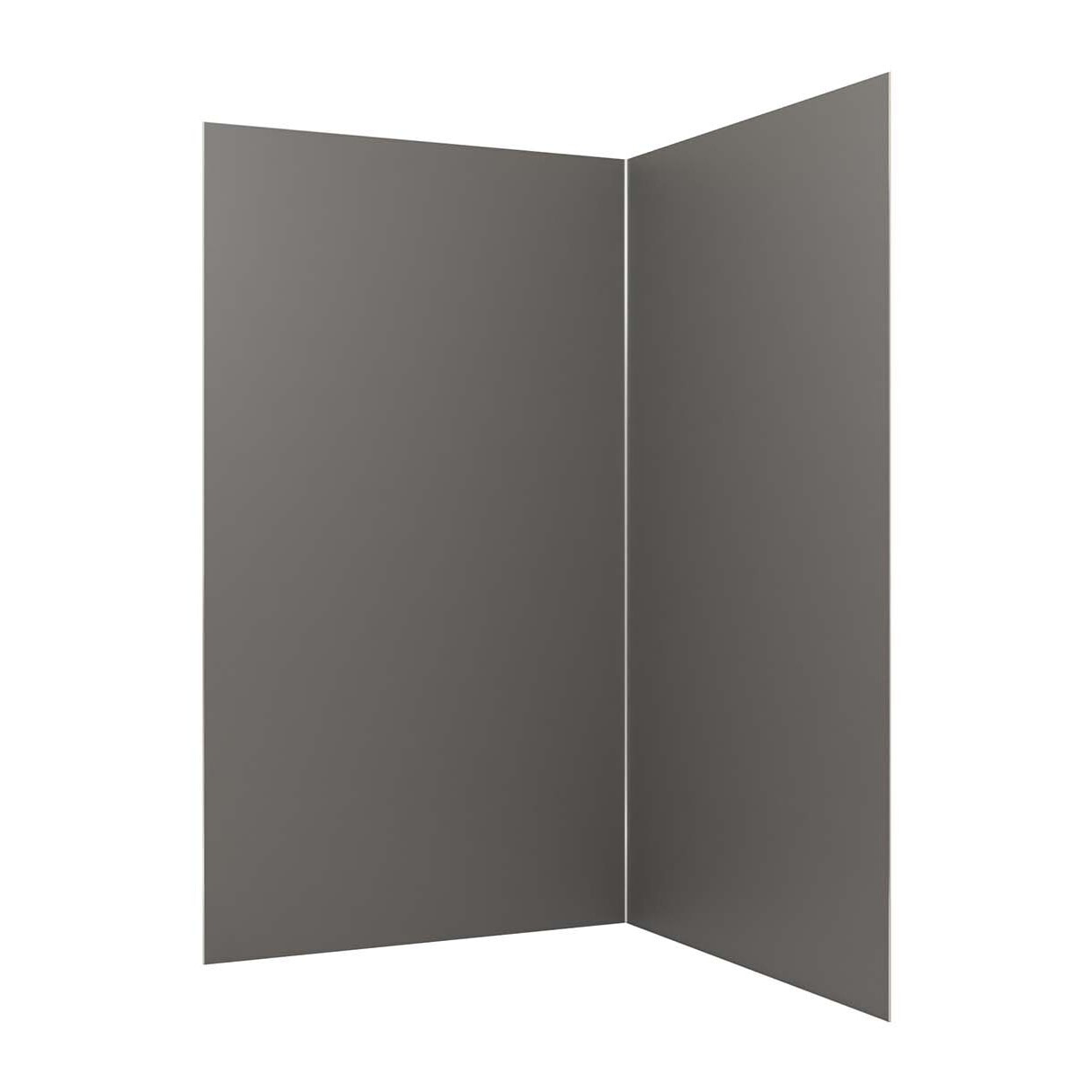 Pack 2 Panneaux Muraux en Aluminium Gris 120x210 cm + Profilés Chrome