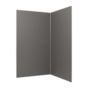 Pack 2 Panneaux Muraux en Aluminium Gris 120x210 cm + Profilés Chrome