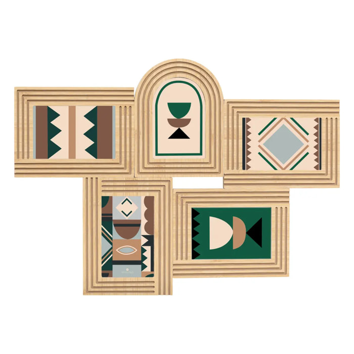 Pêle-mêle "Olivia" bois 5 photos