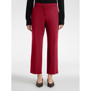 Elena Mirò - Pantaloni chinos in punto milano misto viscosa - Bordeaux