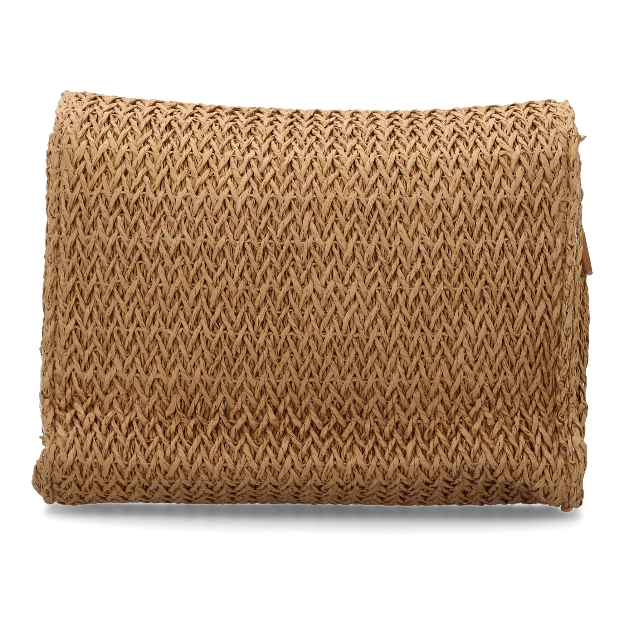 Bandolera de rafia para mujer, diseño moderno y comodo, compartimento principal con boton de iman