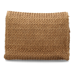 Bandolera de rafia para mujer, diseño moderno y comodo, compartimento principal con boton de iman