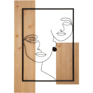 PANNELLO DA MURO FACES FERRO E WOOD CM 63X2X90