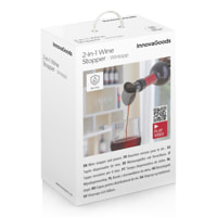 Tappo aeratore e dispenser per vino 2 in 1 Wintopp InnovaGoods - silicone - nero - 5 x 4,5 x 10 cm