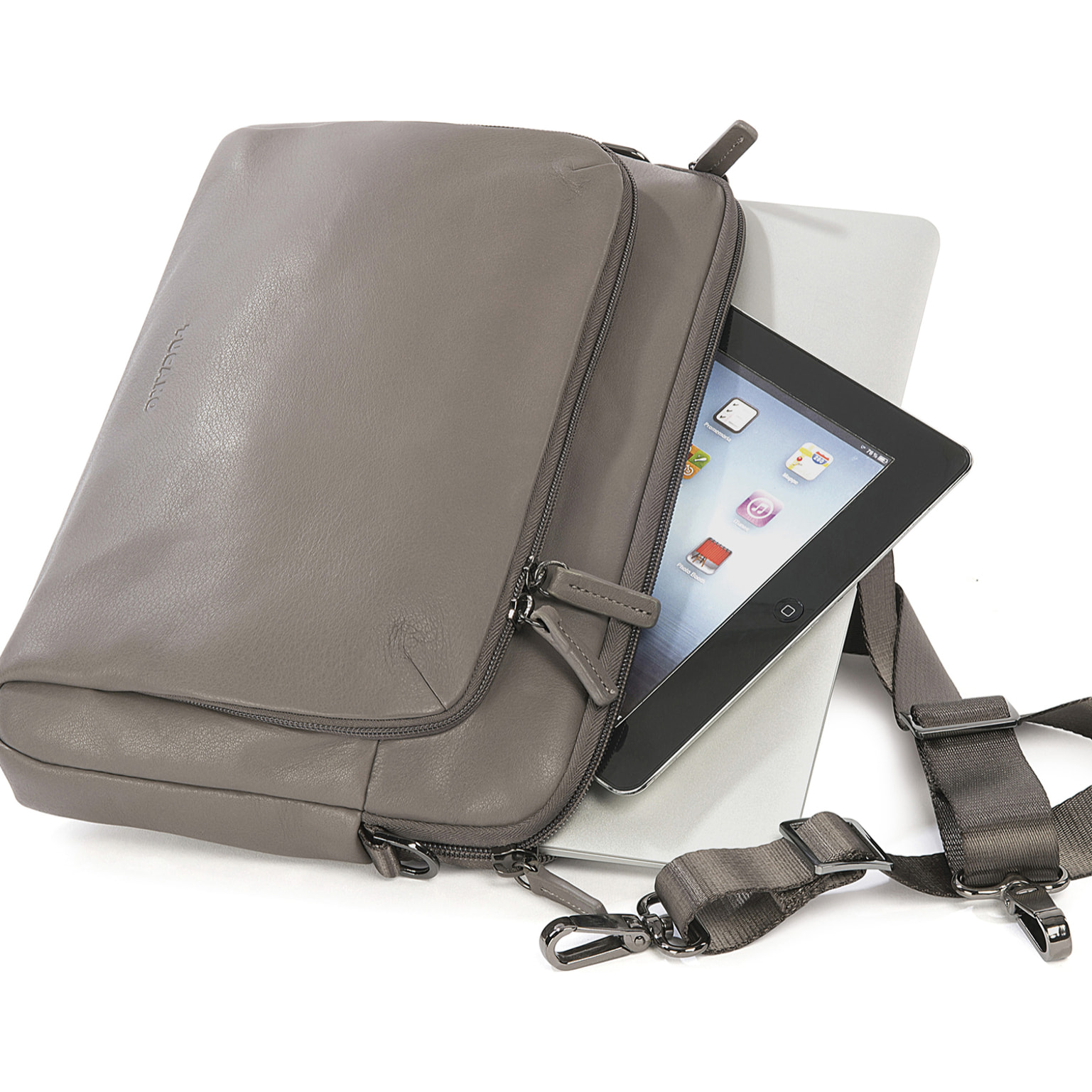 Borsa a tracolla  unisex In Vera pelle Made in Italy 34x23x8,5 cm