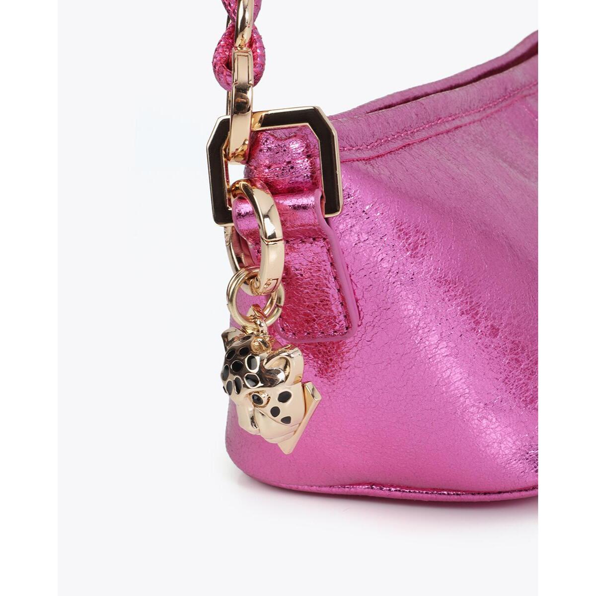 Borsa a catena effetto glitter