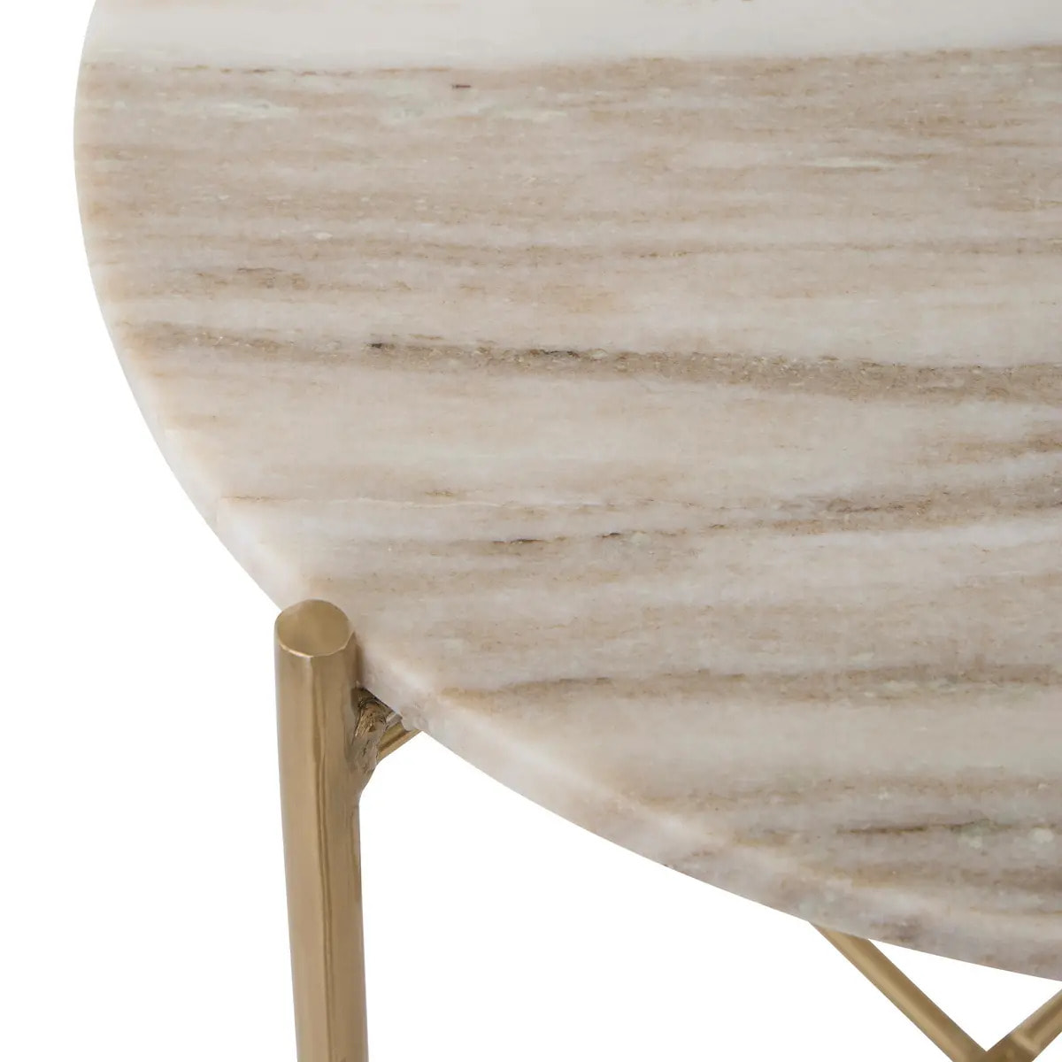 Table d'appoint Metsa beige 42,5x42,5x41cm