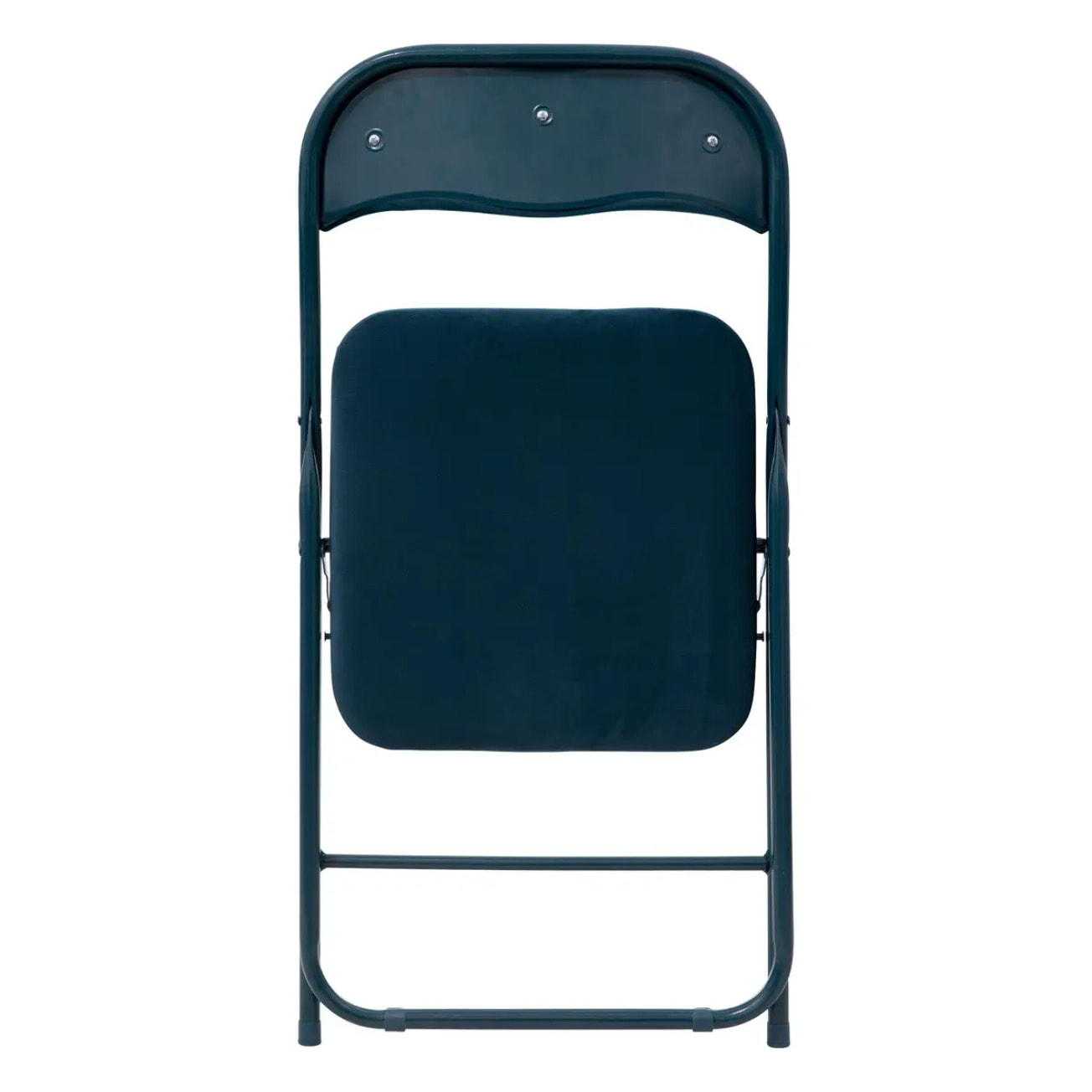 Chaise pliante en velours bleu