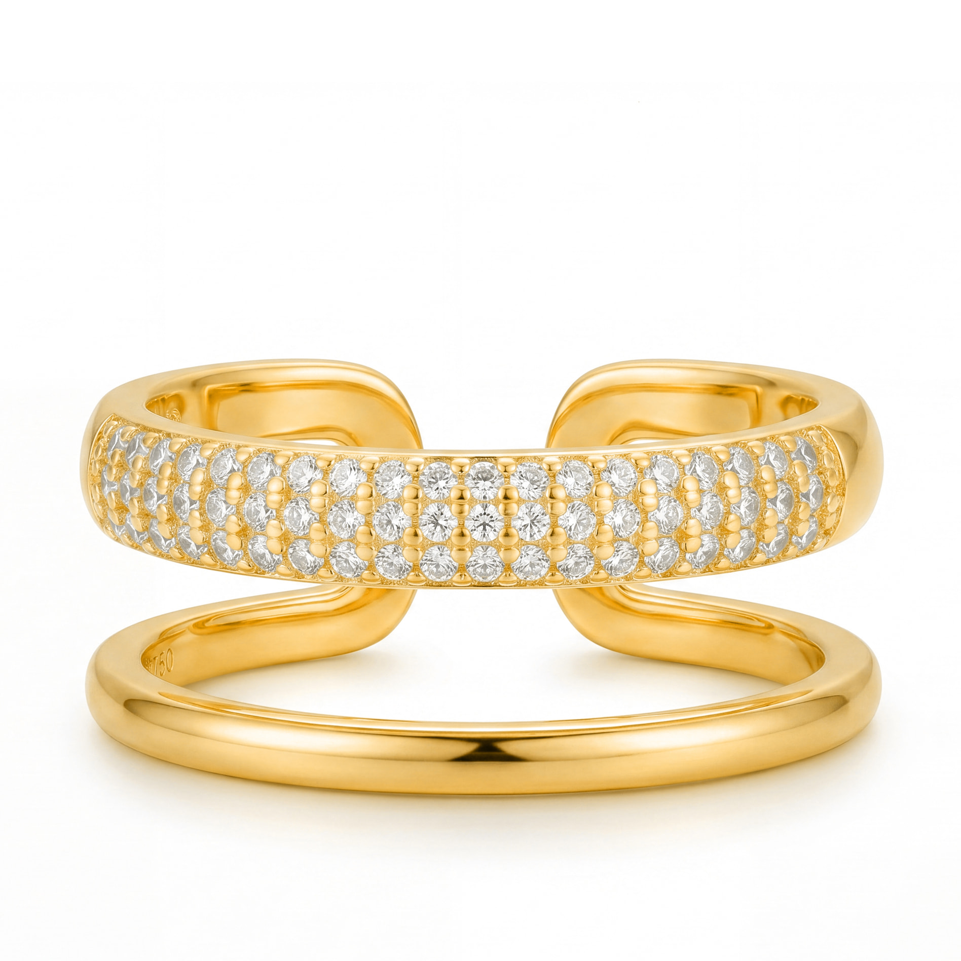 Anillo Armoshi acabado oro amarillo 18k
