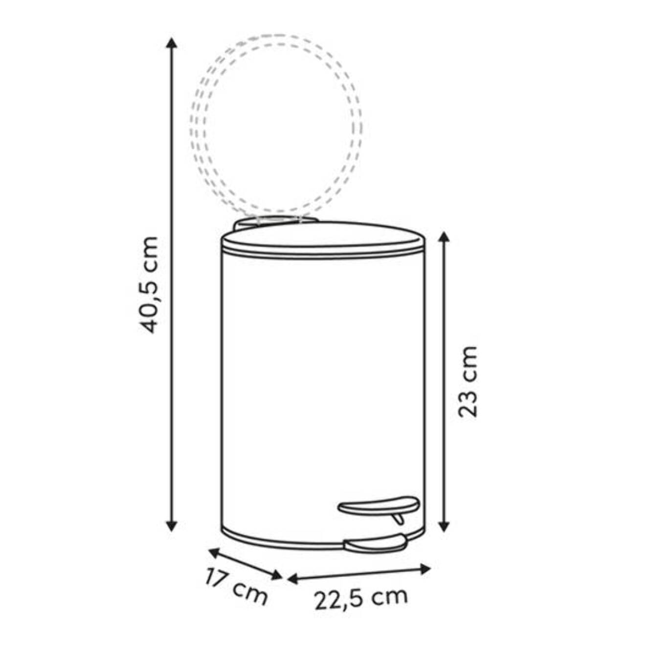 Poubelle Colorama ronde 2,7L vert
