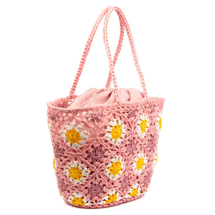 Basento Bolso de hombro Mujer. Fabricaco en algodón tejido artesanal a mano.