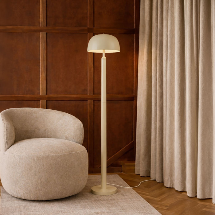 Lampadaire en métal crème KYRA