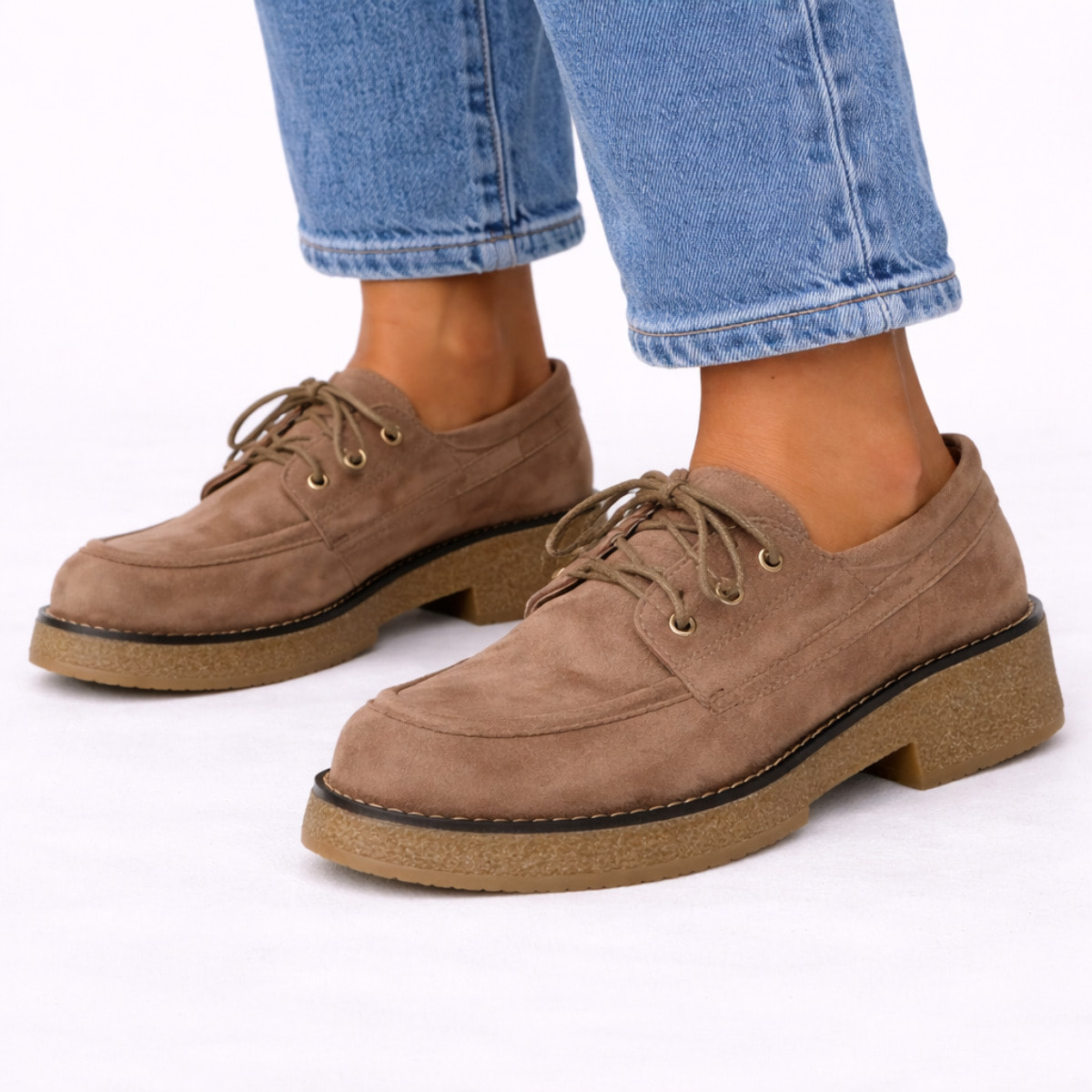 Mocassino stringato - tacco 4,0 cm