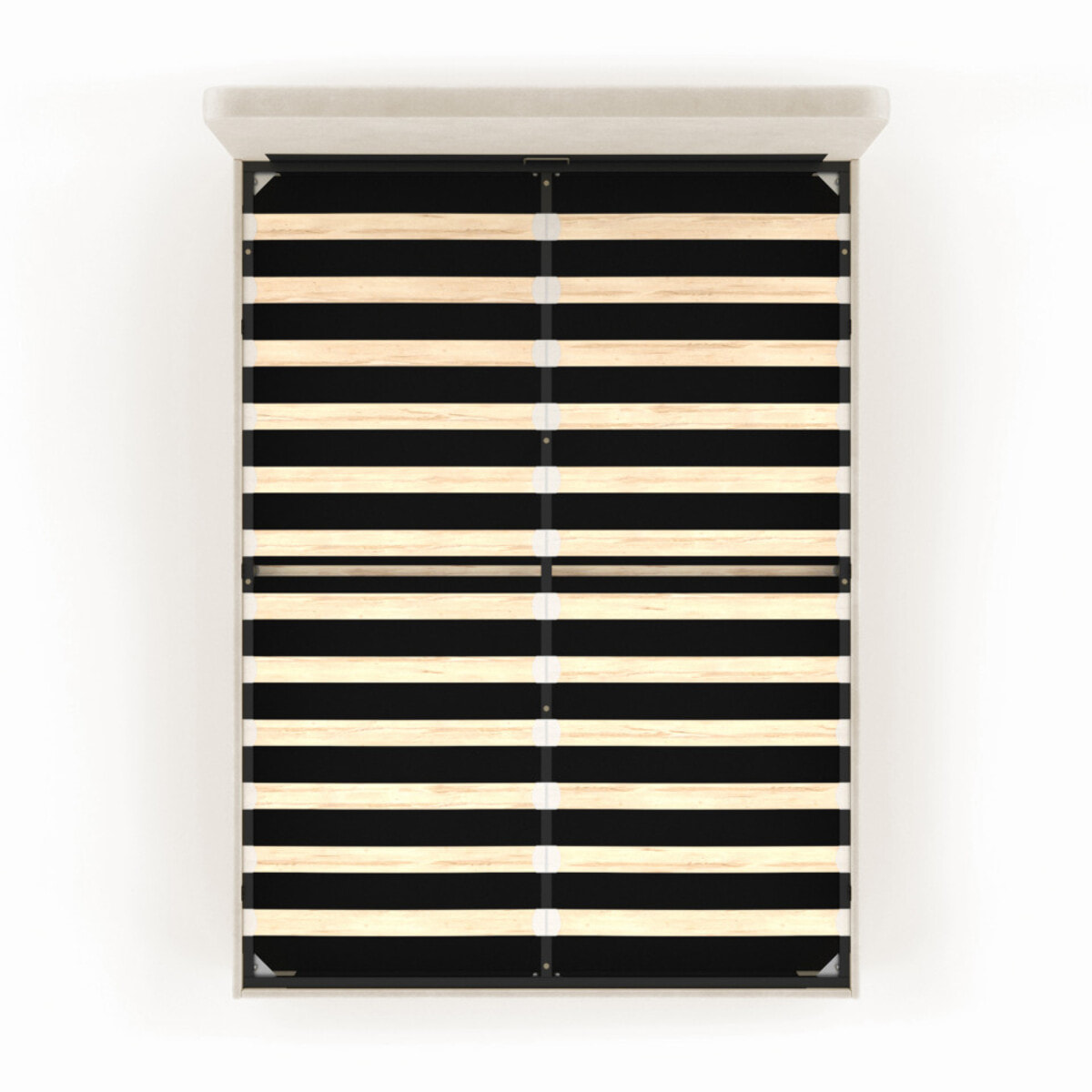 Lit avec tete de lit arrondie Louise - Velours beige