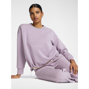 Elena Mirò - Sudadera en scuba con logo Monogram - Violeta