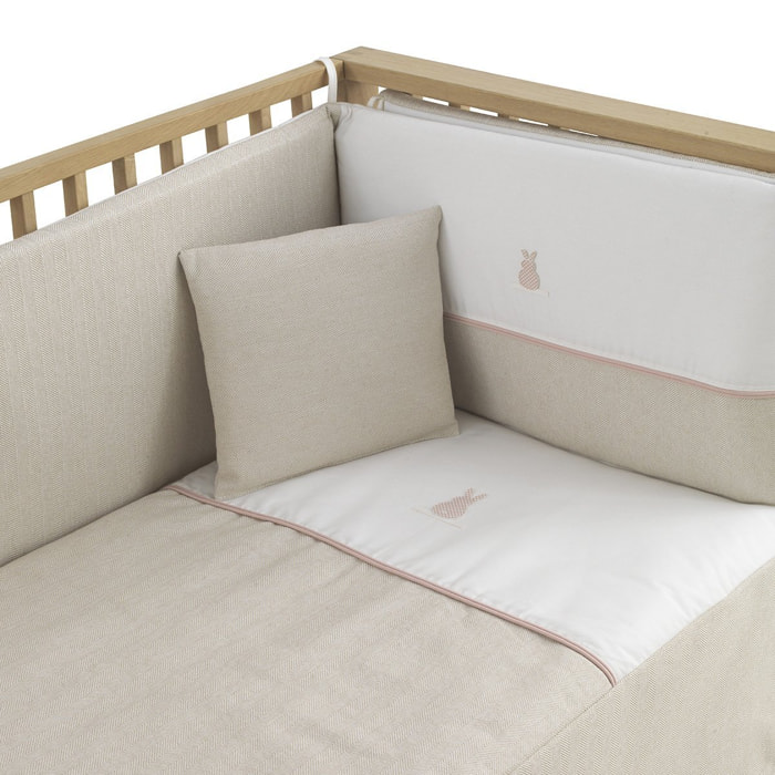 Cambrass Jgo 2 Pcs.Colcha I-V. Cuna 60 Lino