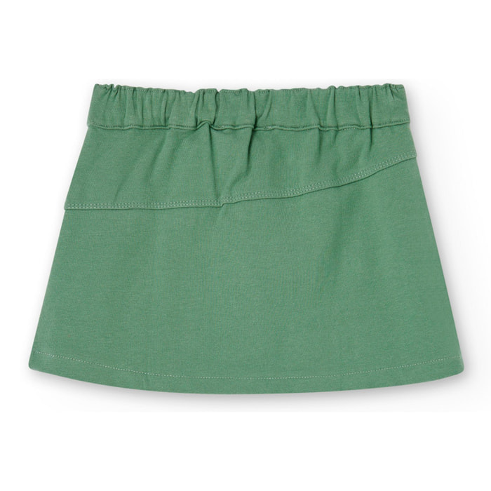 Falda en verde con cinturón y bolsillo