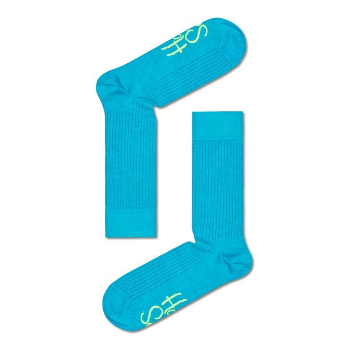 Calcetines 2 pack solid logo rib crew