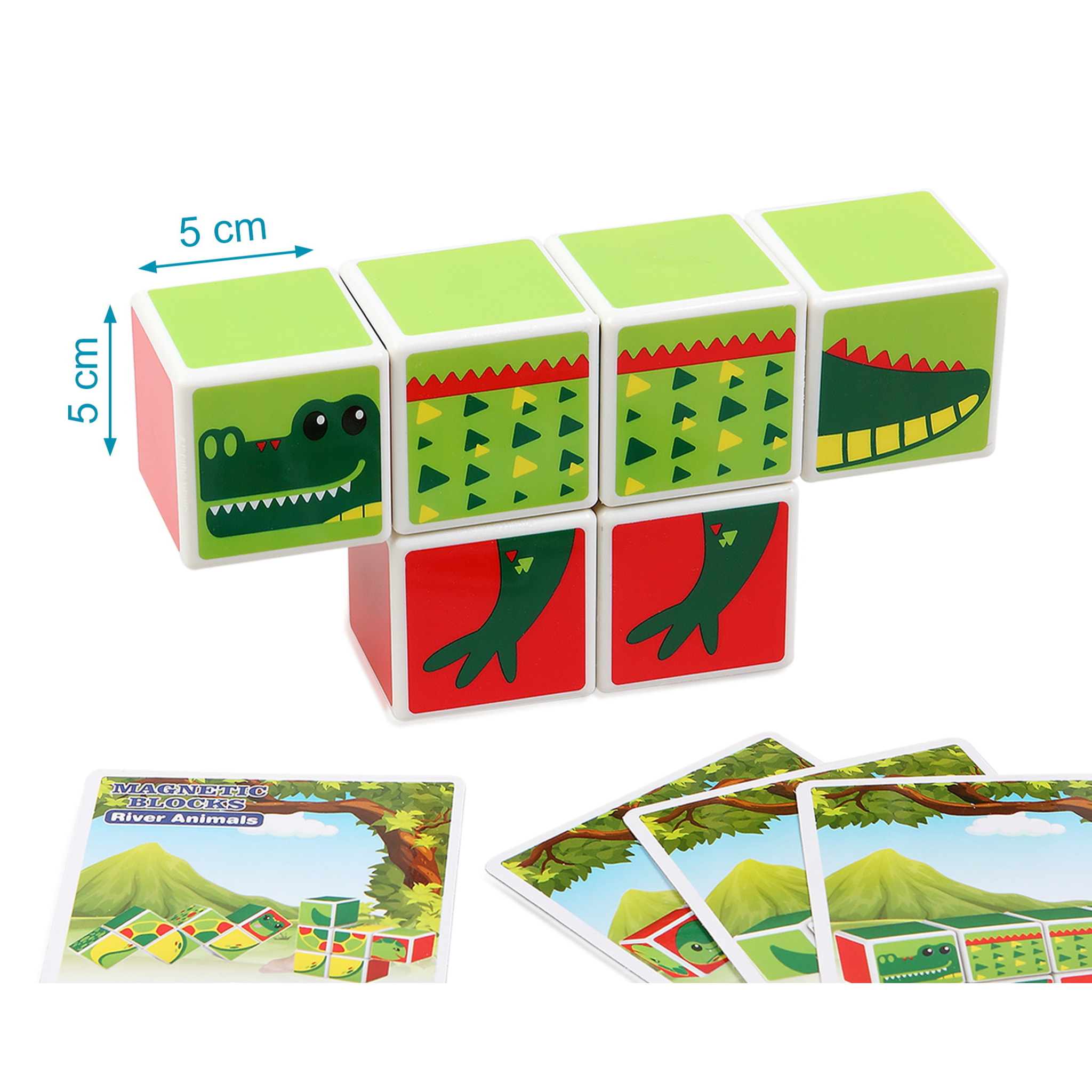 PUZZLE MAGNÉTICO CON TARJETAS DE ACTIVIDADES 6 PIEZAS