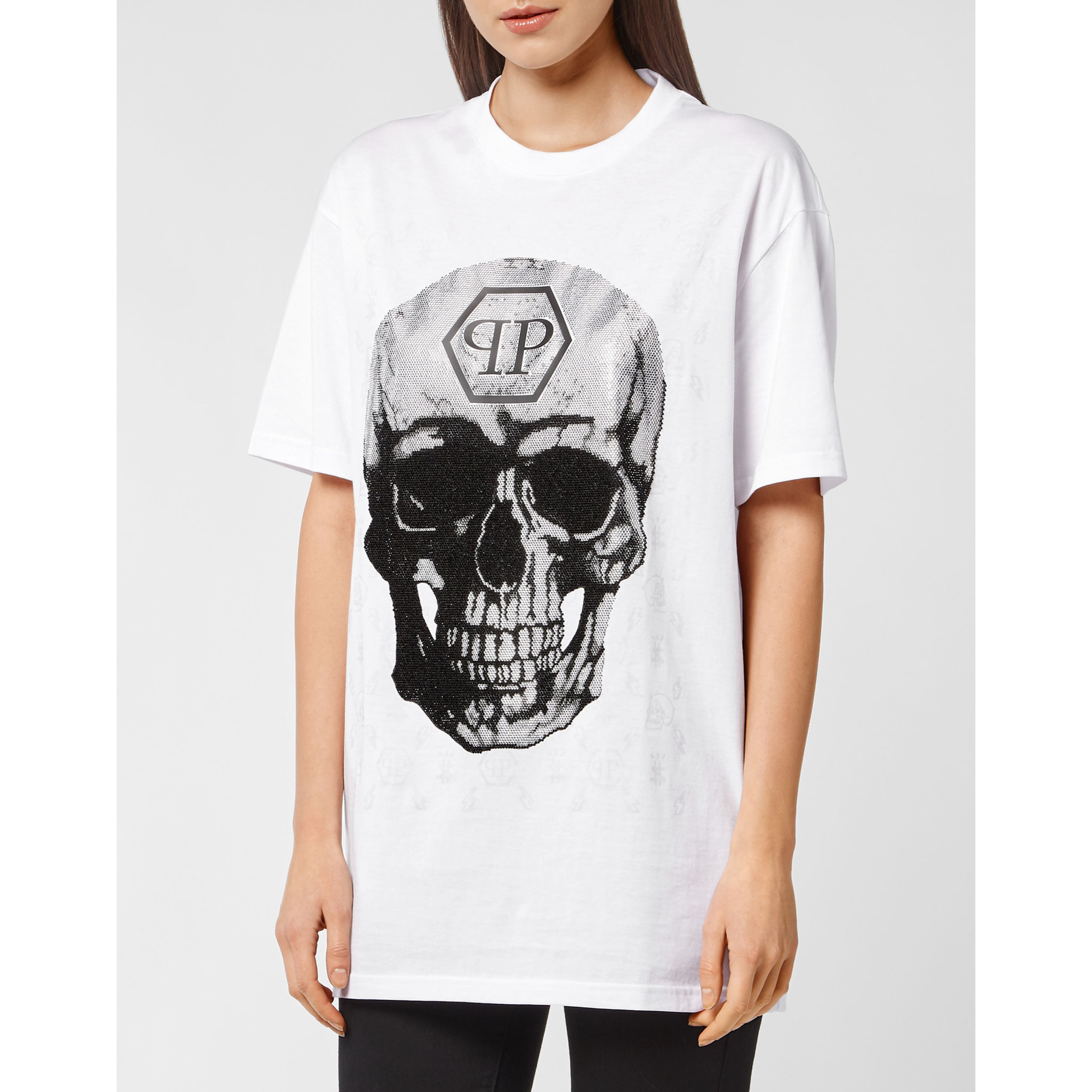 PHILIPP PLEIN Camiseta Cuello Redondo SKULL AND PLEIN