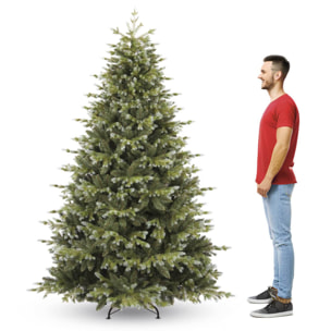 Santos - Albero di Natale con punte argentate in PE e PVC ø124x180H, 895 rami