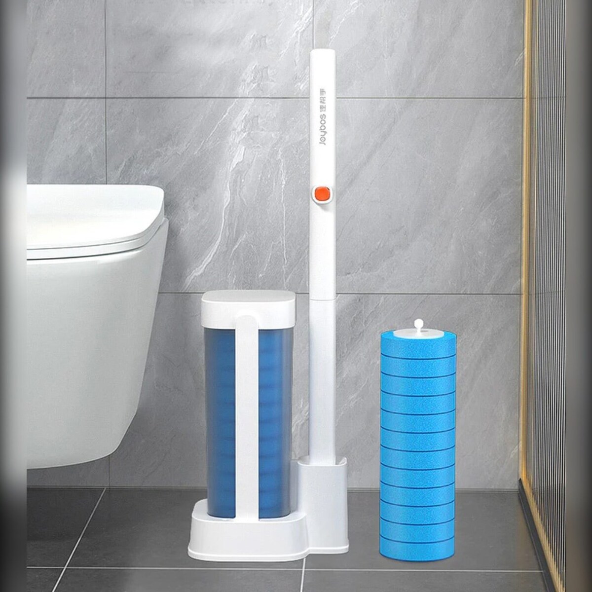 Sistema de limpieza de inodoros desechable con recambio