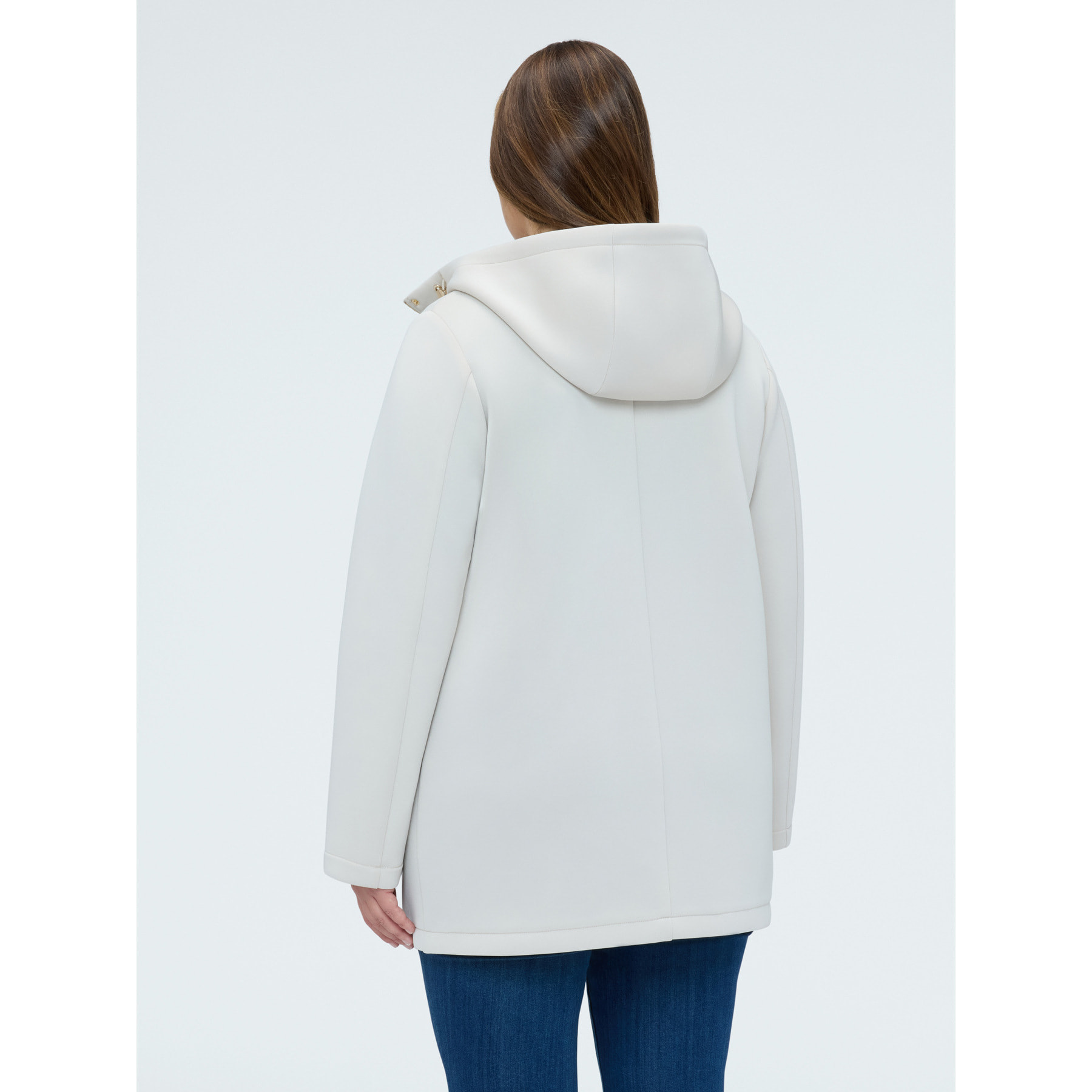 Fiorella Rubino - Chaqueta de neopreno con capucha - Blanco