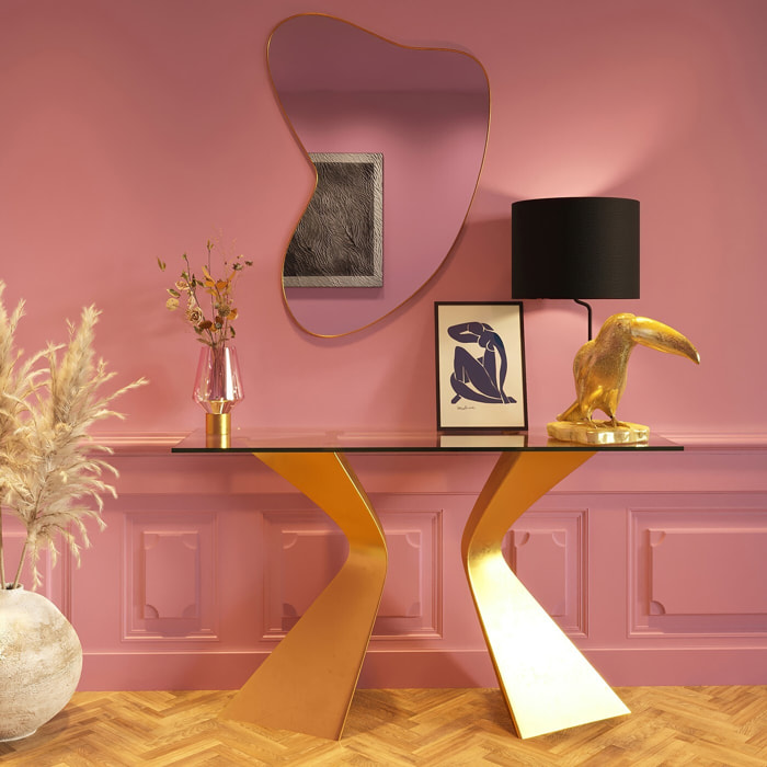 Miroir Shape laiton Kare Design