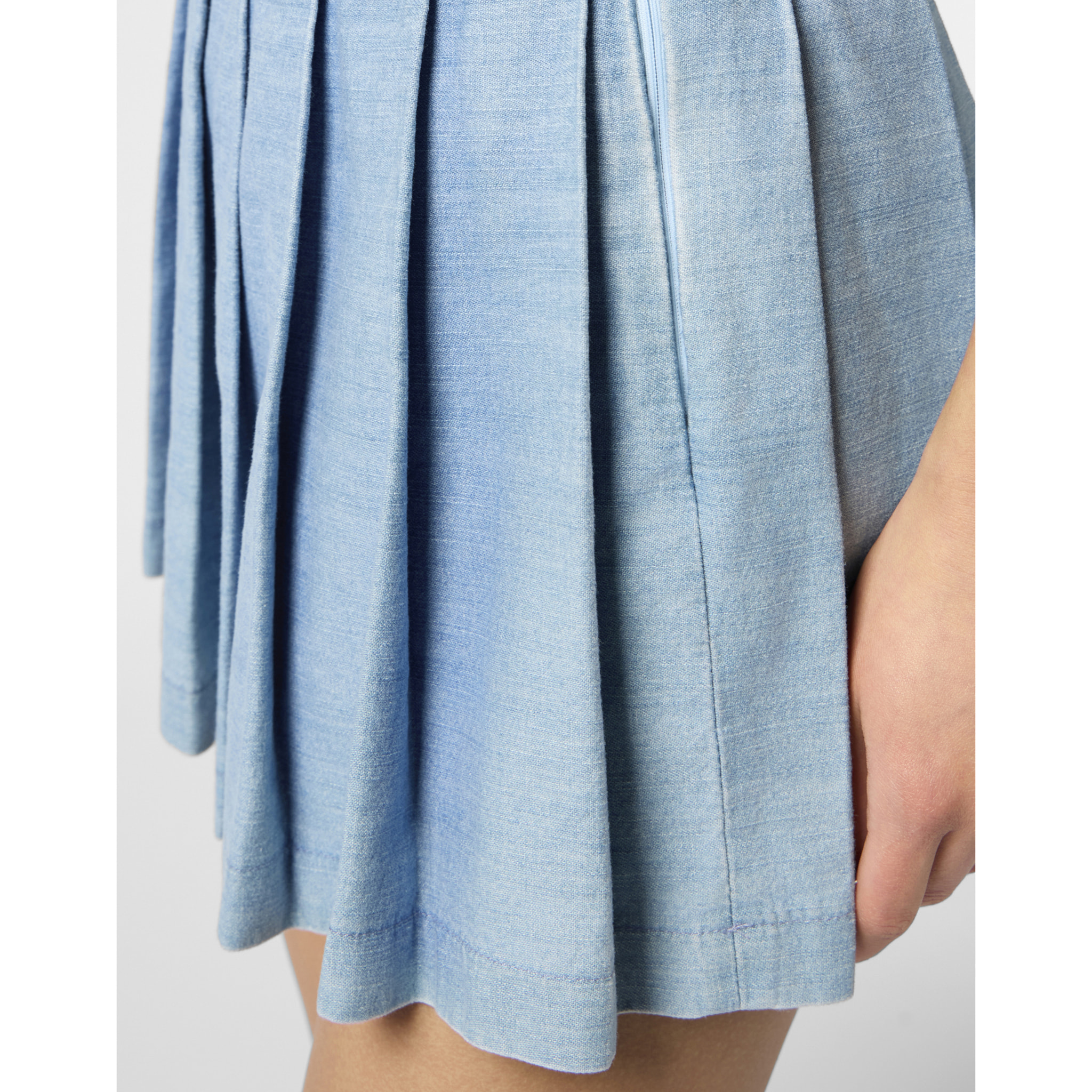 PHILIPP PLEIN Chambray Mini Skirt