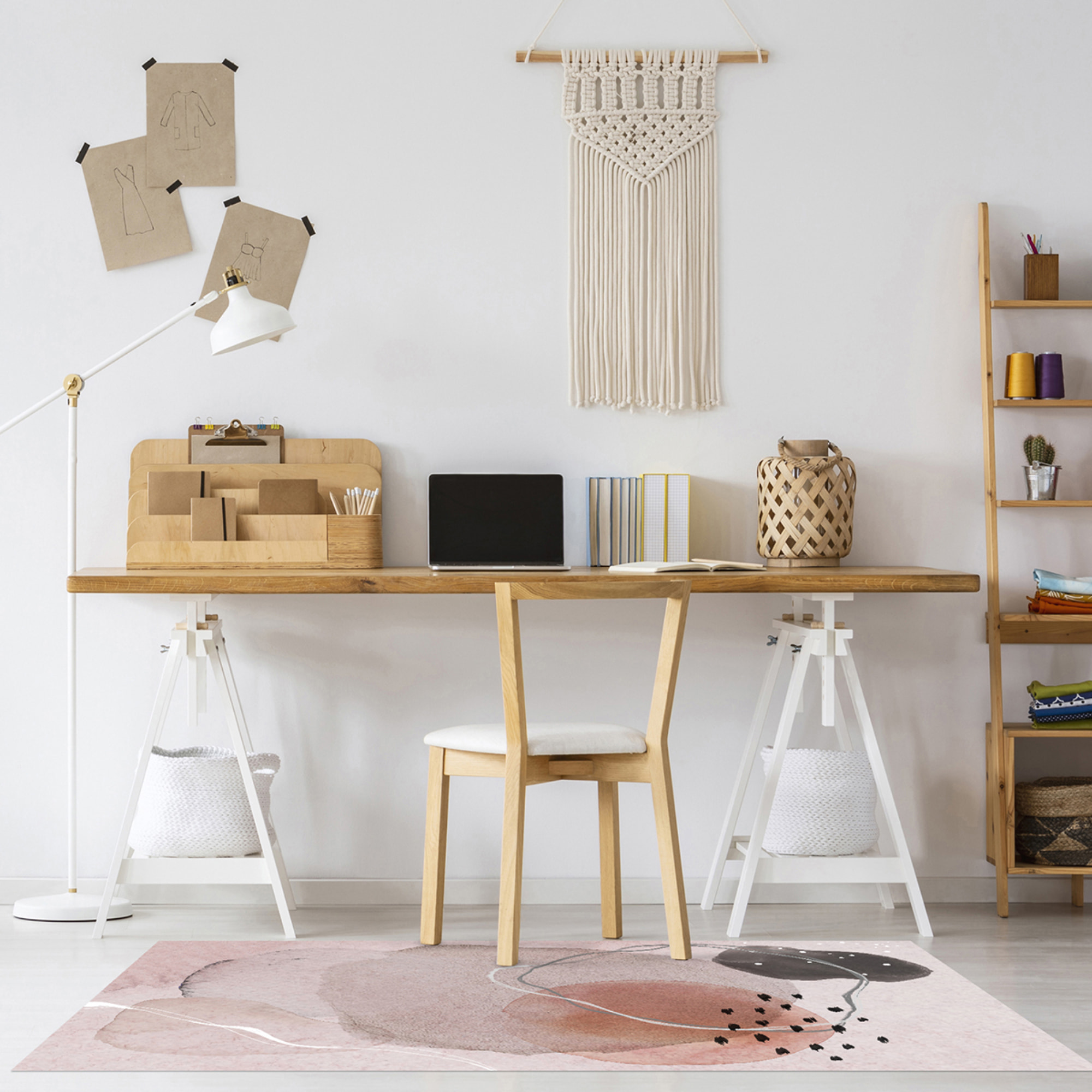 Alfombra de vinilo CERAMIKO, Milena, diseño moderno 133x200 cm