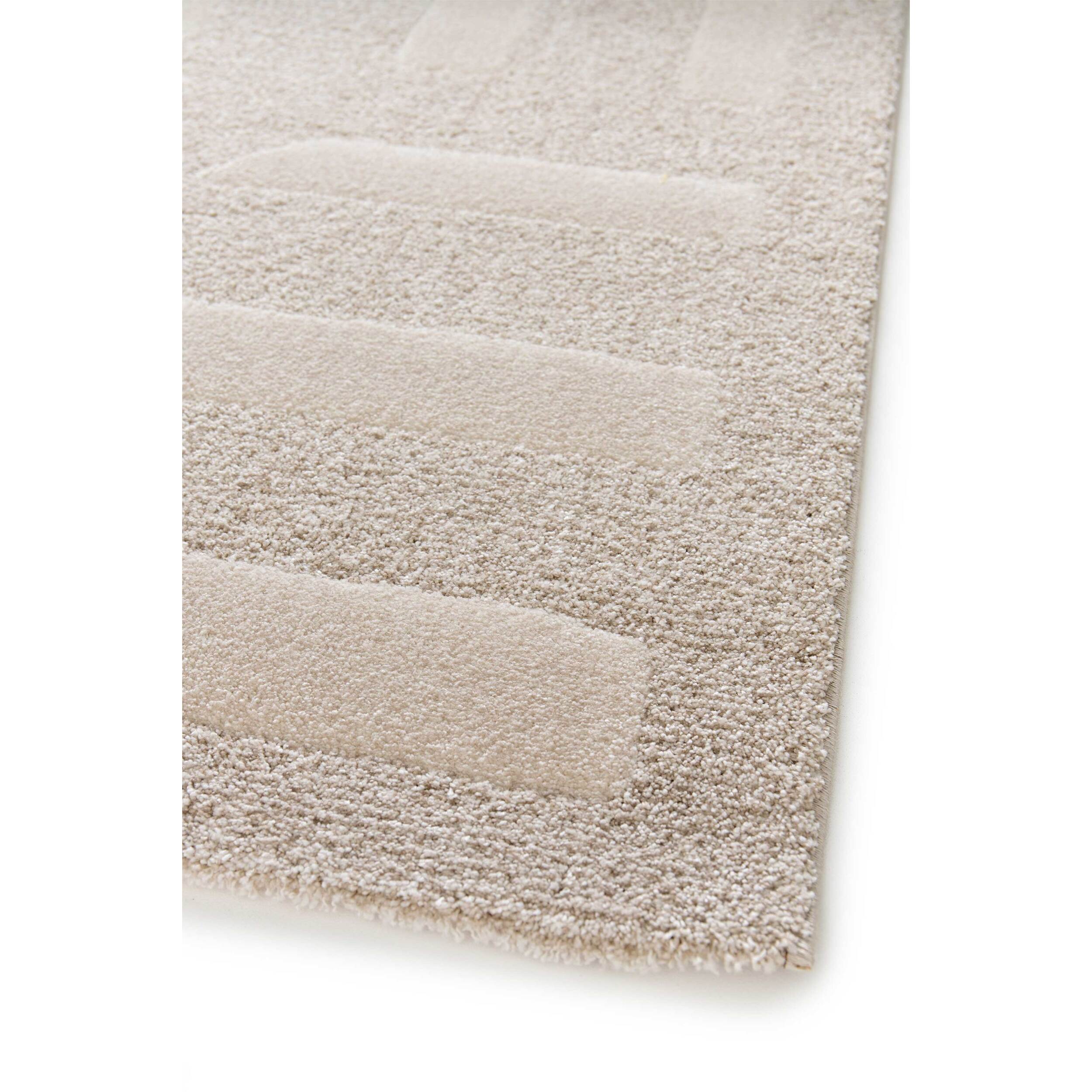 CALEDONIA Alfombra con diseÃ±o a cuadros en beige, varias medidas disponibles.