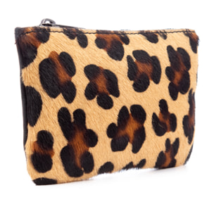 Augusta monedero de piel auténtica Cavallino estampado.