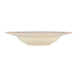 Lot de 6 assiettes à pâtes en faïence blanche 28cm AMATXI
