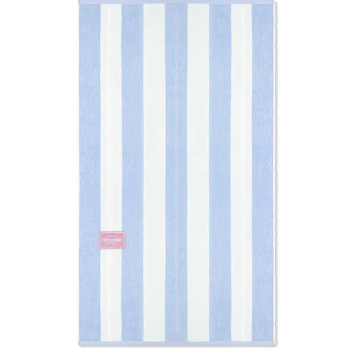 Toalla Estampado Rayas Old Money Jacquard Velour Beach Towel Azul Cielo / Blanco D.Franklin