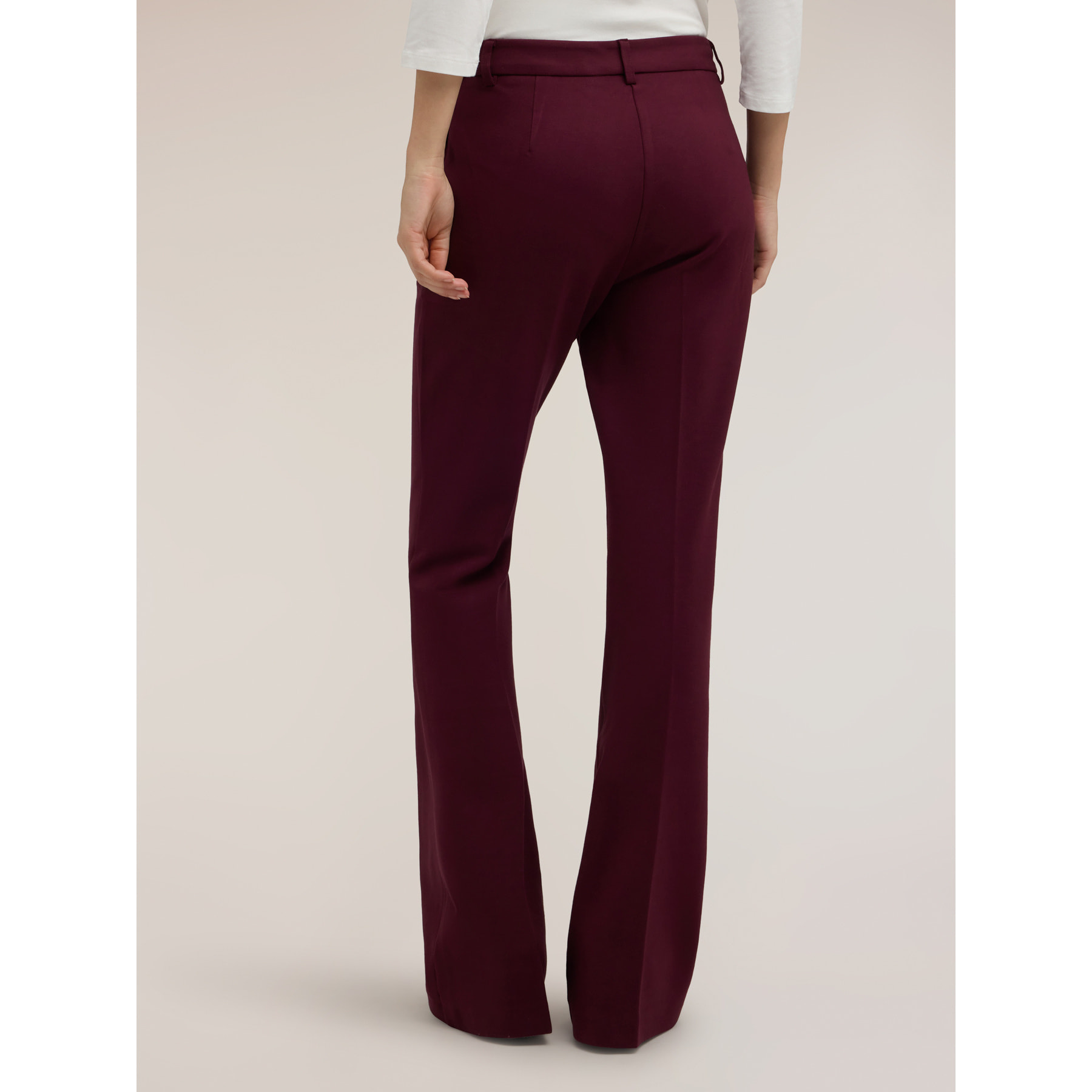 Motivi - Pantaloni flare in punto milano - Bordeaux