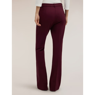 Motivi - Pantaloni flare in punto milano - Bordeaux