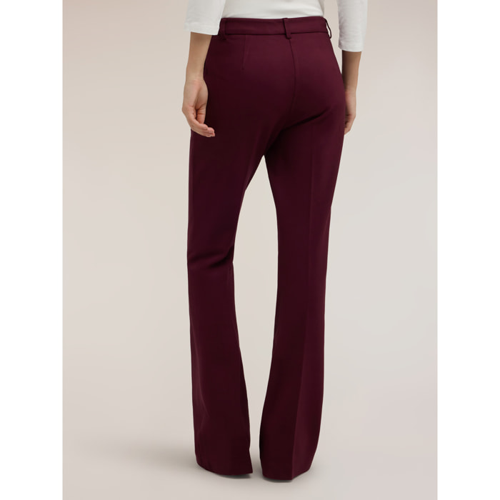 Motivi - Pantaloni flare in punto milano - Bordeaux