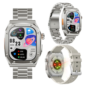 Smartwatch Z79 Max doble pulsera. Monitor de salud, tensión, etc. Modos deportivos, split screen, llamadas BT.