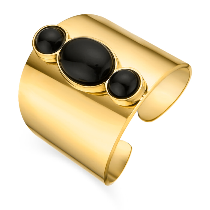 Anillo con Onix acabado oro 18k