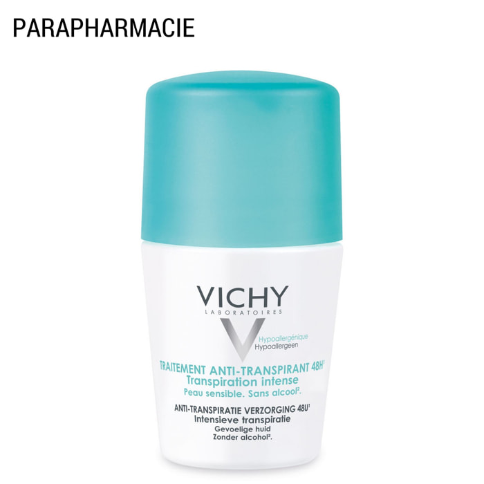 Déodorant 48h - Roll-On Anti-Transpirant - Transpiration Intense 50 ml