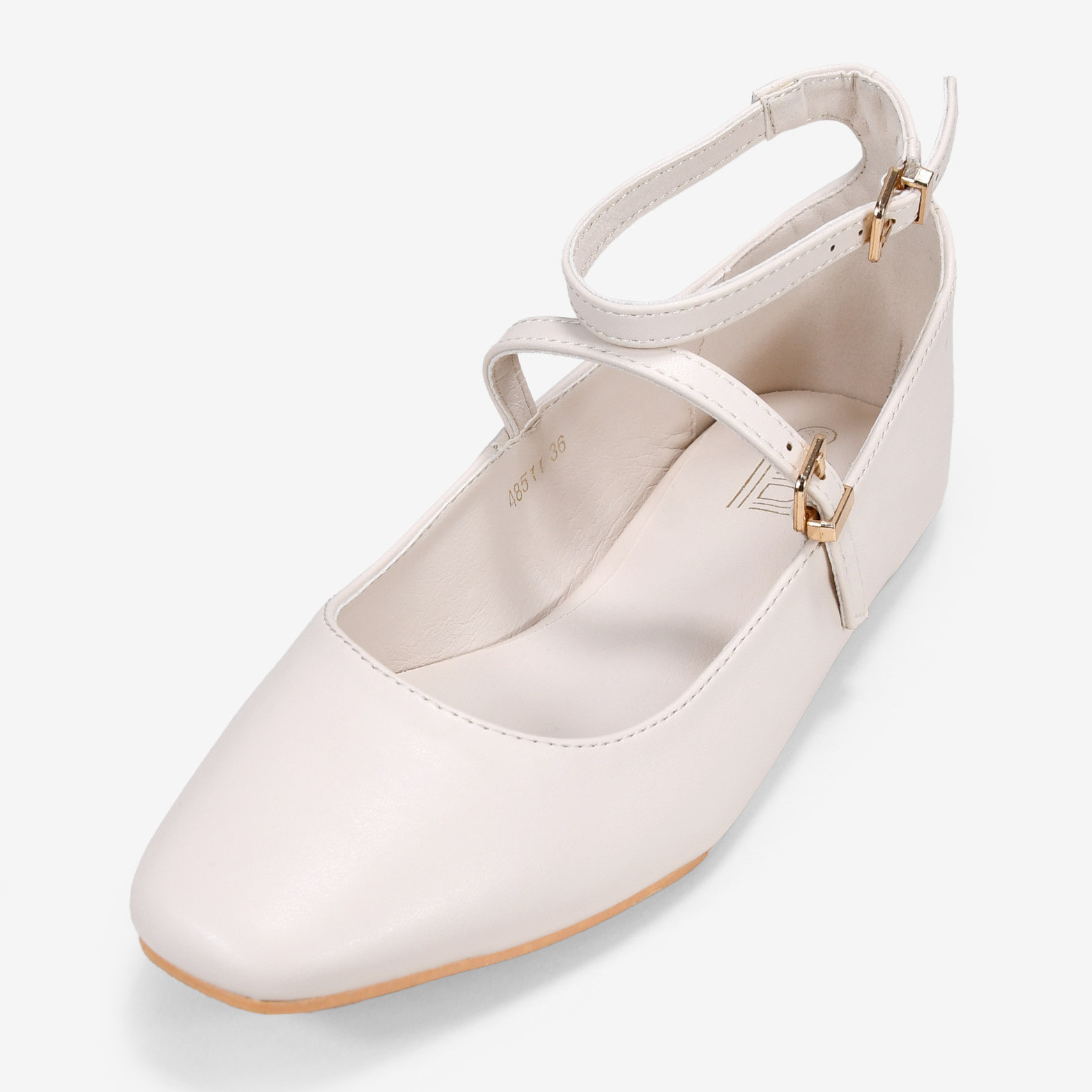 Bailarinas beige con suela plana