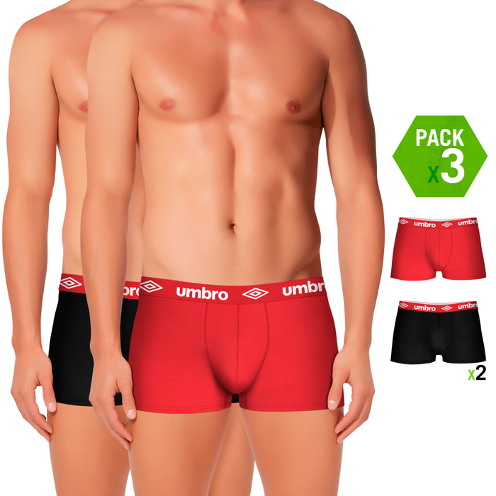 Pack 3 calzoncillos UMBRO en varios colores para hombre