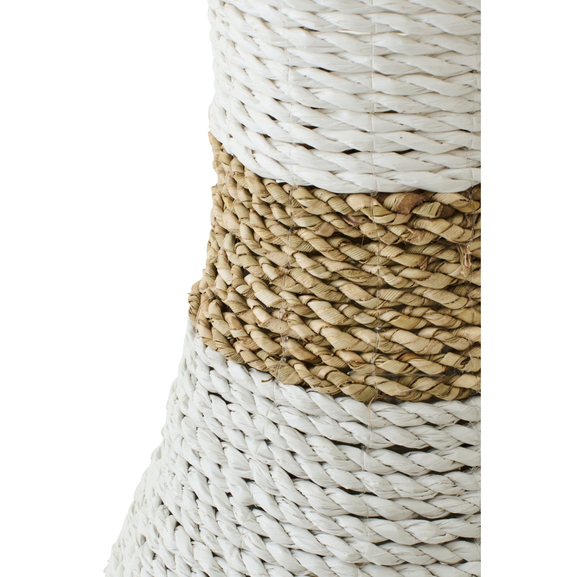 J-Line Vase Raffia - blanc/naturel