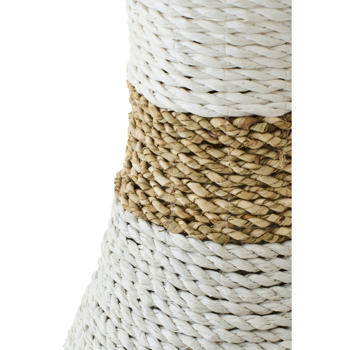 J-Line Vase Raffia - blanc/naturel