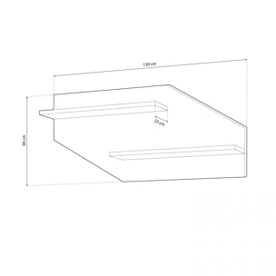 Respaldo Nuka 2 estantes Cambria