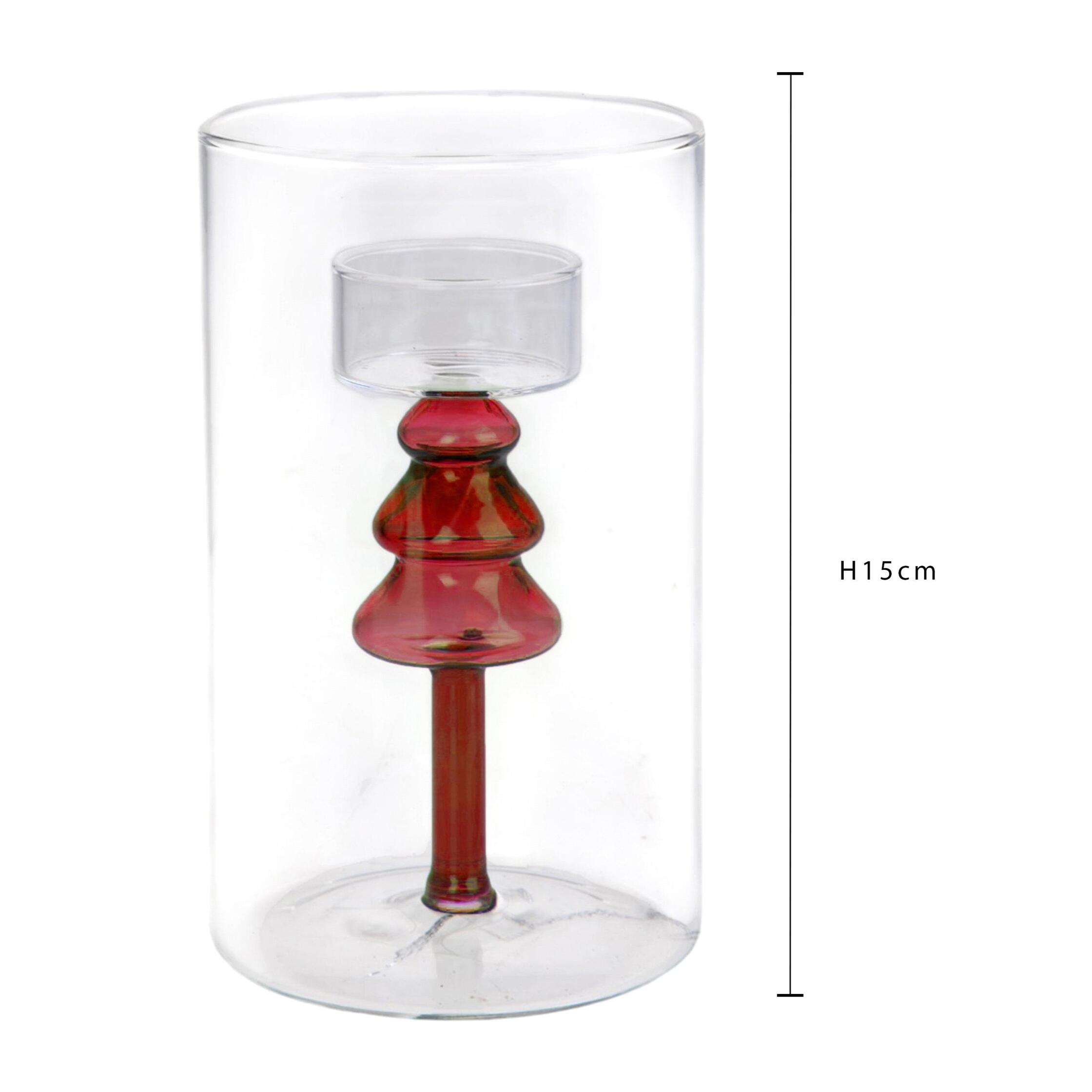Portatealightcon albero - Pezzi 4 - ROSSO - Bianchi Dino SpA
