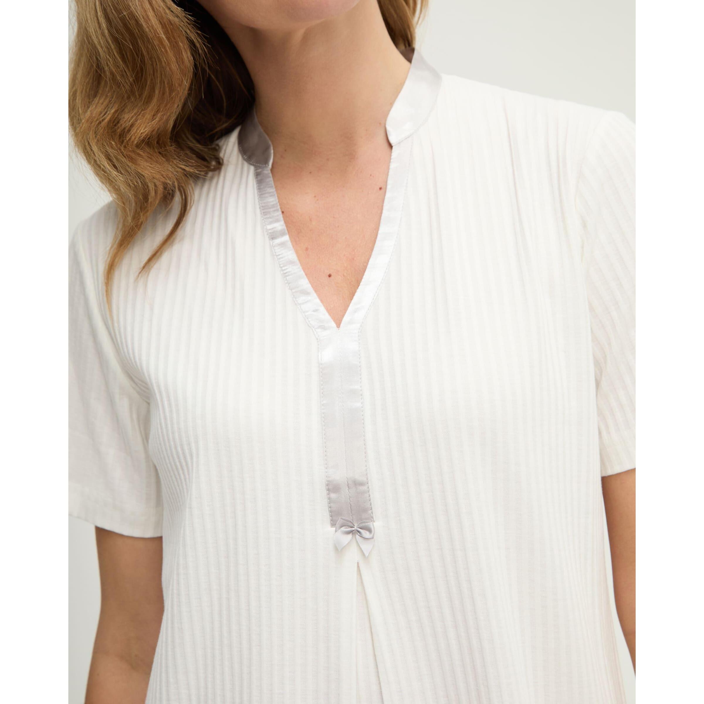 Camisón mujer lencero raso de manga corta