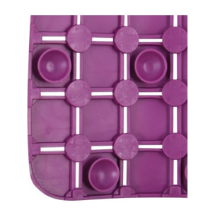 Tapis Fond de baignoire antidérapant Caoutchouc QUADRO 36x76cm Violet MSV