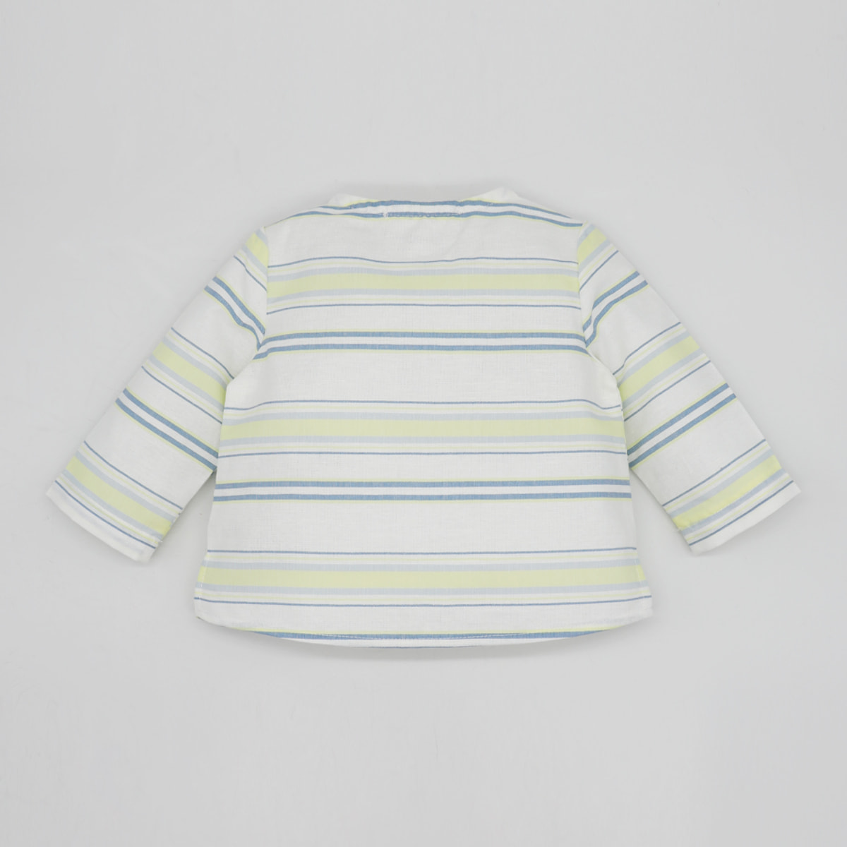 CAMISA RAYAS ANCHAS AZUL Y AMARILLO